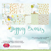 12" x 12" paper pad - Hopping Bunnies