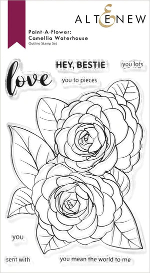 Altenew - Paint-A-Flower: Camellia Waterhouse Outline - Clear Stamp Set