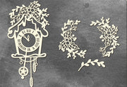 Clock with Mistletoe set