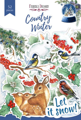 52pcs Country Winter die cuts