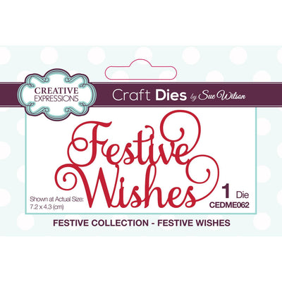 Creative Expressions - Sue Wilson - Festive Wishes Cutting Die