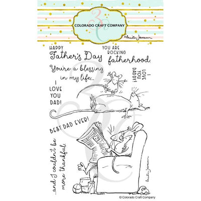 Colorado Craft Company - Anita Jeram For Dad Clear Stamp Set