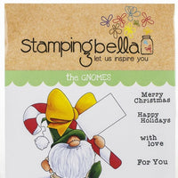 Stamping Bella - Gnome with a Candy Cane - Rubber Stamp Set
