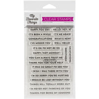 My Favorite Things - Greetings & Salutations - Clear Stamp Set
