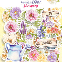 76pcs Happy Mouse Day Flowers die cuts