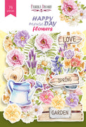 76pcs Happy Mouse Day Flowers die cuts