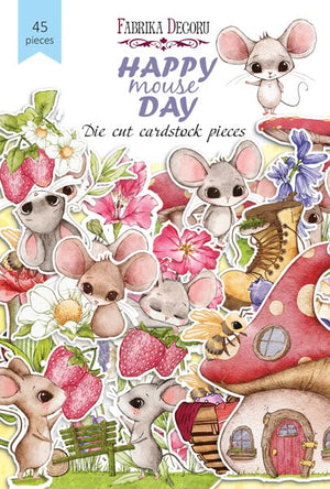 45pcs Happy Mouse Day die cuts