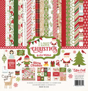 12" x 12" paper pad -  I Love Christmas
