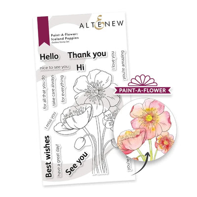 Altenew - Paint-A-Flower: Iceland Poppies Outline - Clear Stamp Set