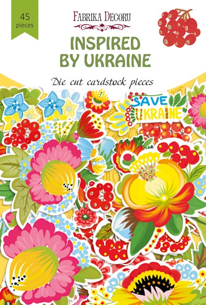 45pcs Inspired by Ukraine die cuts