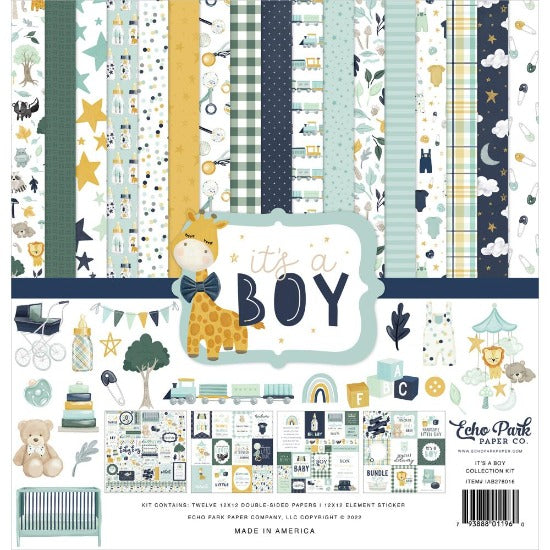 12" x 12" paper pad - It's a Boy