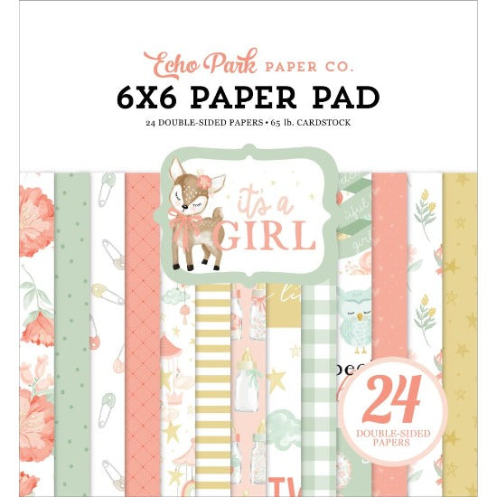 6" x 6" paper pad - It's a Girl
