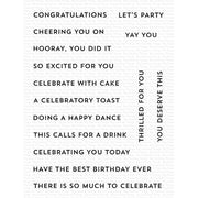 My Favorite Things - Itty Bitty Celebrations Sentiments - Clear Stamp Set