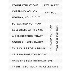 My Favorite Things - Itty Bitty Celebrations Sentiments - Clear Stamp Set