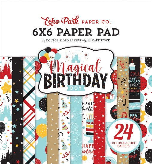 6" x 6" paper pad - Magical Birthday Boy
