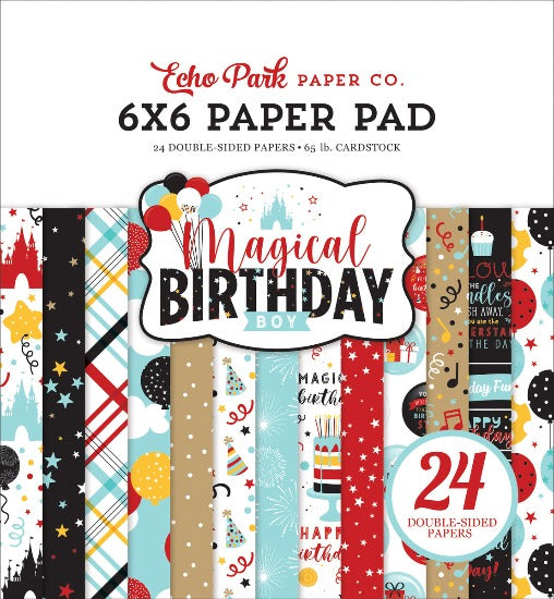 6" x 6" paper pad - Magical Birthday Boy