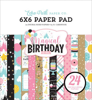 6" x 6" paper pad - Magical Birthday Girl