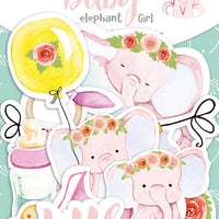 44pcs My Cute Baby Elephant Girl die cuts