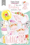 44pcs My Cute Baby Elephant Girl die cuts