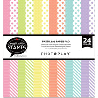 6" x 6" paper pad - Pastel Dots / Stripes