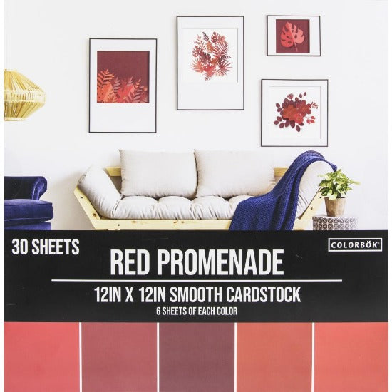 12" x 12" paper pad - Red Promenade