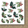 6" x 6" paper pad - A Christmas Garland Flowers