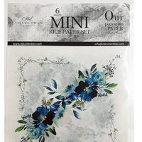Blue Florals - rice paper set