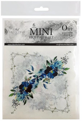 Blue Florals - rice paper set