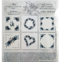 Blue Florals - rice paper set