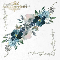 Blue Florals - rice paper set