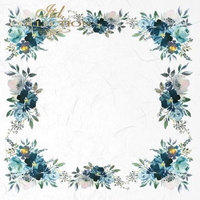 Blue Florals - rice paper set