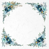 Blue Florals - rice paper set
