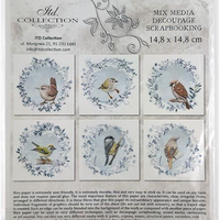 Birds of Winter - rice paper set