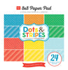 8" x 8" paper pad - Dots & Stripes Summer