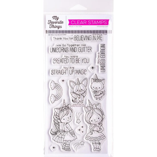 My Favorite Things Birdie Brown - Unicorns and Glitter - Clear Stamp Set