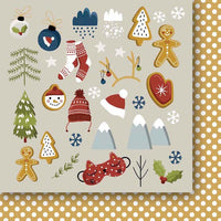 6" x 6" paper pad - Hello Santa Claus Flowers & Ornaments