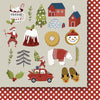 6" x 6" paper pad - Hello Santa Claus Flowers & Ornaments