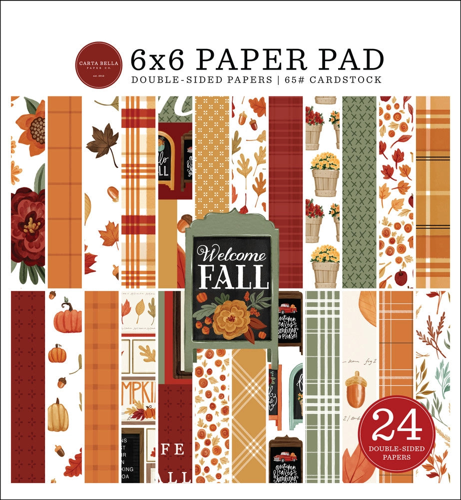 6" x 6" paper pad - Welcome Fall