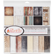 12" x 12" paper pad - Wood Backgrounds Kit