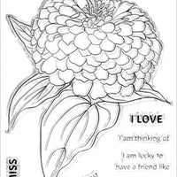 Altenew - Paint-A-Flower: Zinnia Magellan Rose - Clear Stamp Set