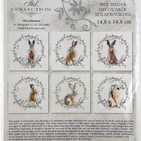 Wreaths and Hares 2 - rice paper set