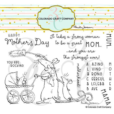Colorado Craft Company - Anita Jeram Amazing Mom Clear Stamp Set