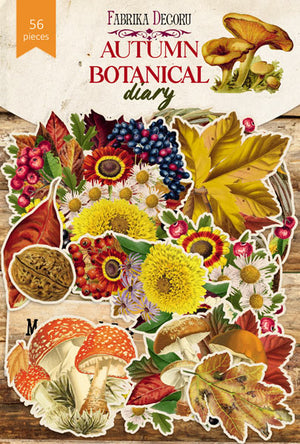 56pcs Autumn Botanical Diary die cuts
