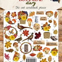 56pcs Autumn Botanical Diary die cuts