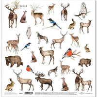 11.8" x 12.1" paper pad - Winter Animals