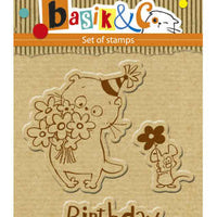 ScrapBerry's Basik's New Adventure - Basik's Birthday - Clear Stamp Set - Crafty Wizard