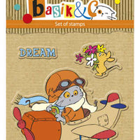 ScrapBerry's Basik's New Adventure - Let's Fly - Clear Stamp Set - Crafty Wizard