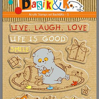ScrapBerry's Basik & Co - Live Laugh Love- Clear Stamp Set - Crafty Wizard