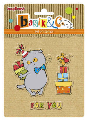 ScrapBerry's Basik's New Adventure - Party 1 - Clear Stamp Set - Crafty Wizard