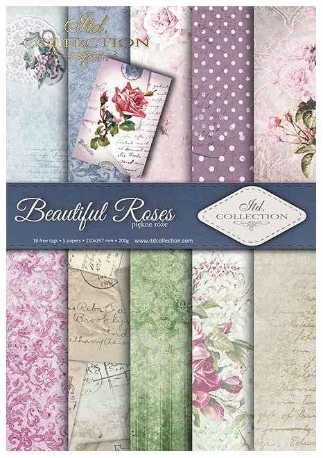 A4 Beautiful Roses paper pad